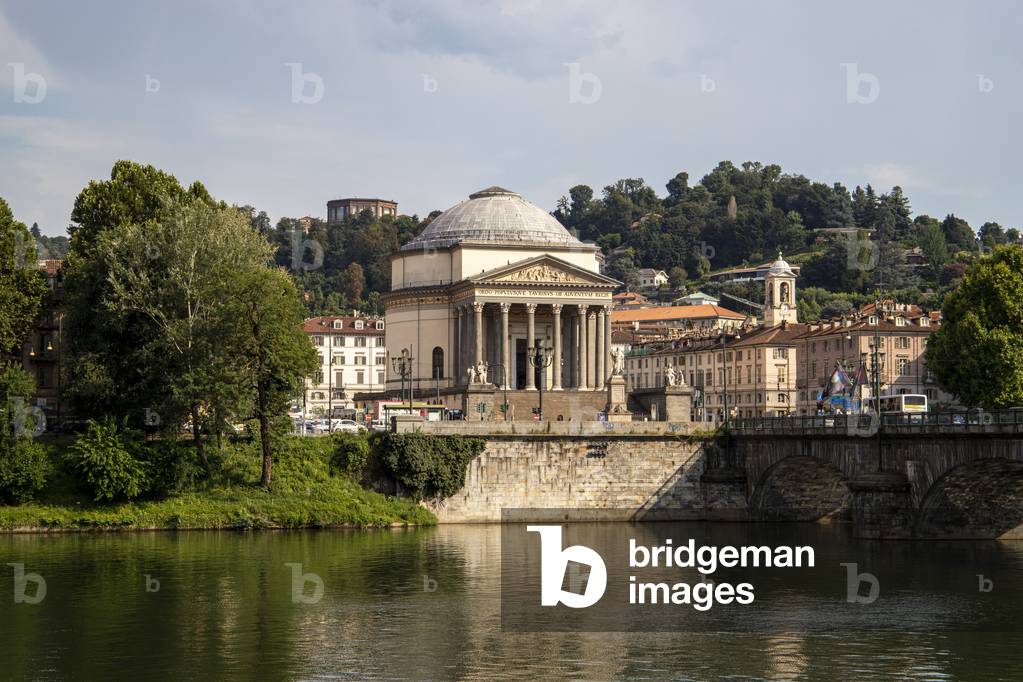 Po River and Gran Madre Church, Turin, Piedmont, Italy, 2020 (photo)