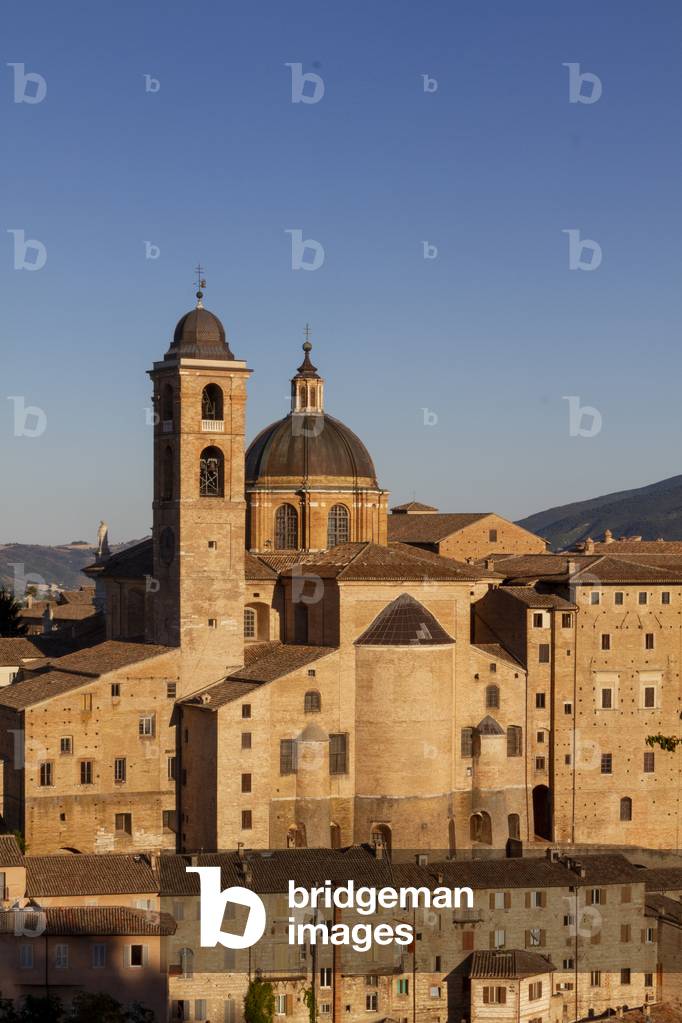 View of the Cathedral and the Doge's Palace, Urbino, Italy (photo)
