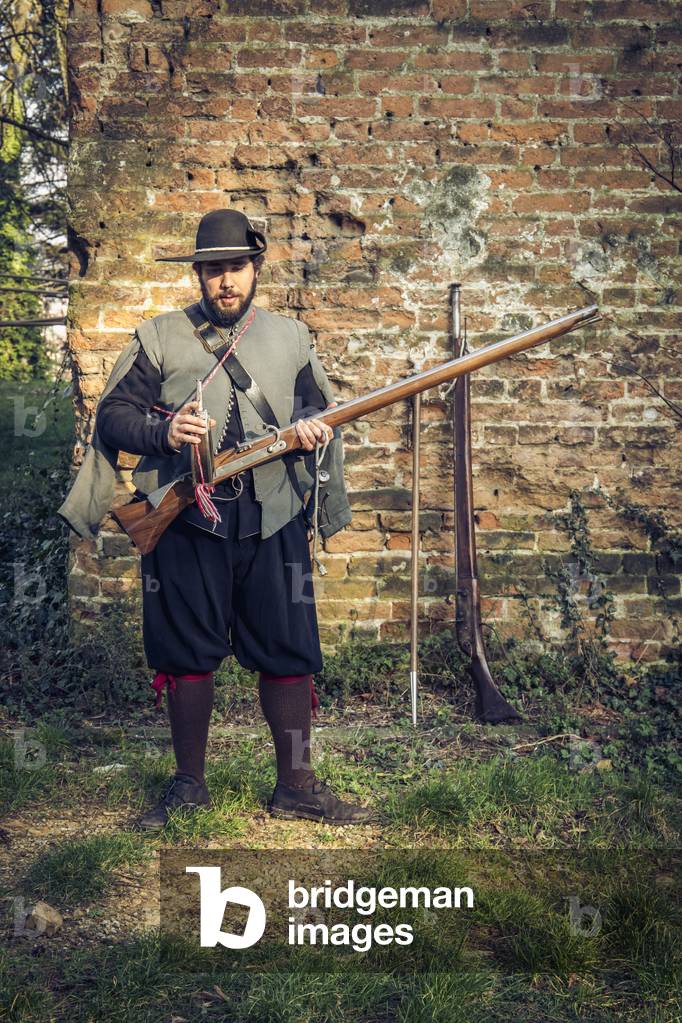 Arquebugeri training, Thirty Years Wars: armies operating in Italy, Novi Ligure, Piedmont, Italy (photo)