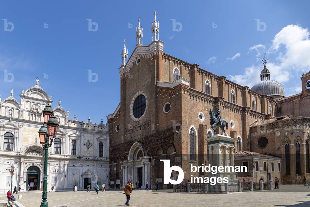 Campo dei Santi Giovanni e Paolo. Basilica e Monumento equestre a Bartolomeo Colleoni, Venice, Italy (photo)