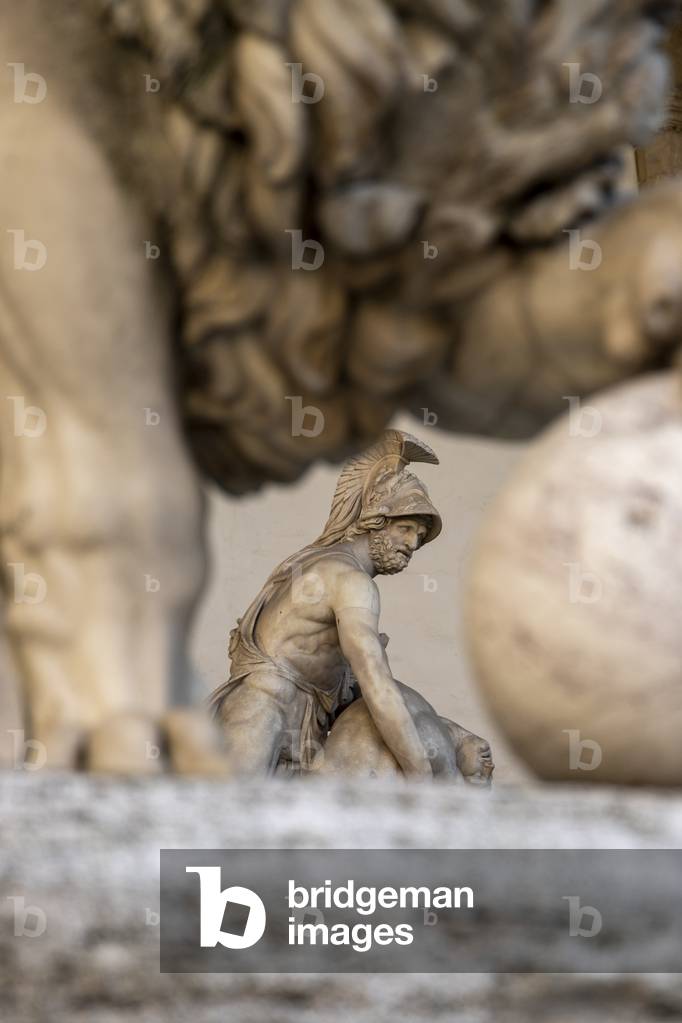 Loggia dei Lanzi, Patroclus and Menelao, Florence, Tuscany, Italy, 2020 (photo)