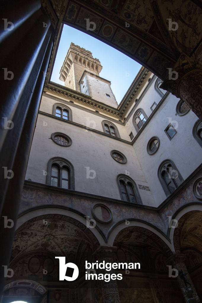 Palazzo Vecchio, interior courtyard, Florence, Tuscany, Italy, 2020 (photo)