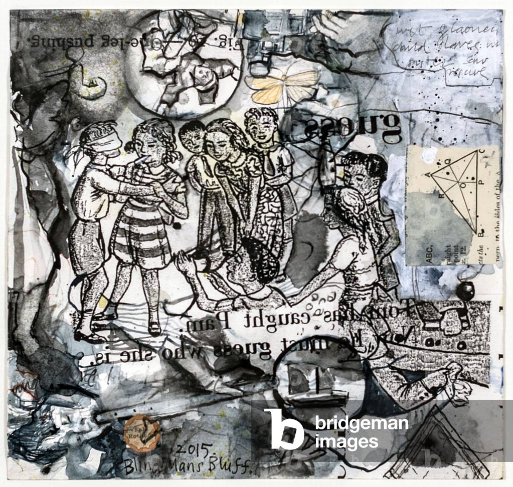 Blind Man's Bluff, 2015 (mixed media on paper)