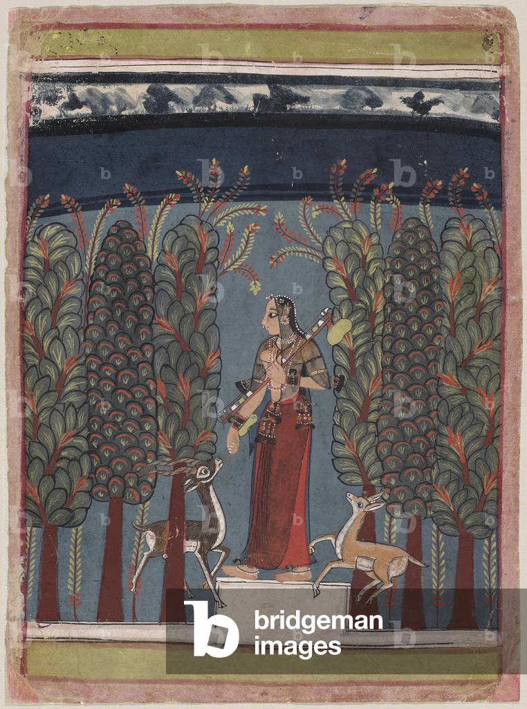 Todi Ragini, from Malwa, c.1660 (opaque w/c on paper)