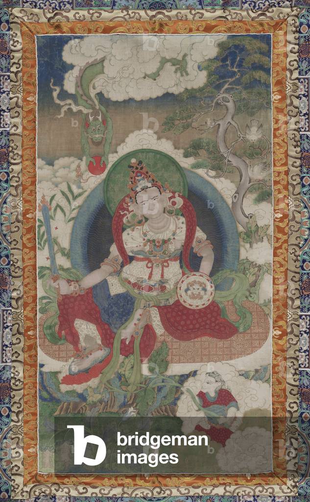 The Ninth Vidyadhara (Wisdom-Holder) King of Shambhala, Subhadra (Great Right), c.1650-99 (distemper on cotton)