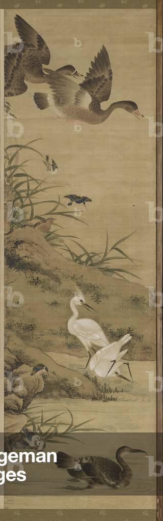 Birds and Flowers, Qing Dynasty, Kangxi Period, 1711 (ink & colour on silk)