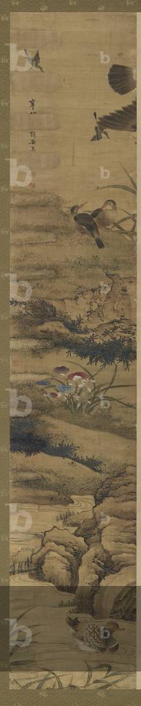 Birds and Flowers, Qing Dynasty, Kangxi Period, 1711 (ink & colour on silk)