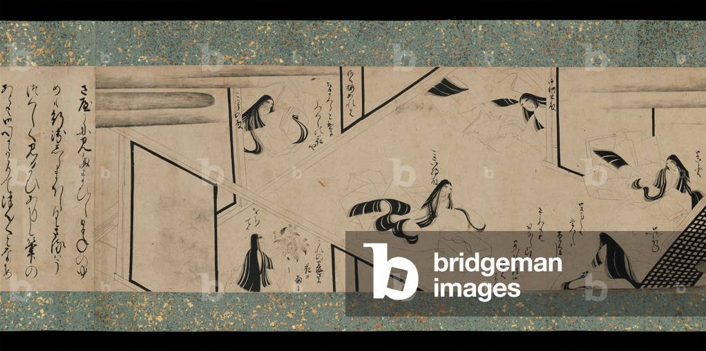 Utatane zôshi, Tale of Brief Slumbers scroll (ink on paper)