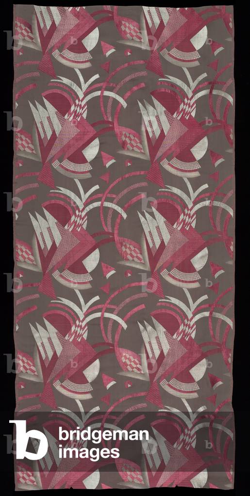 Length of furnishing fabric, made in Paris, c.1927 (rayon & cotton jacquard)