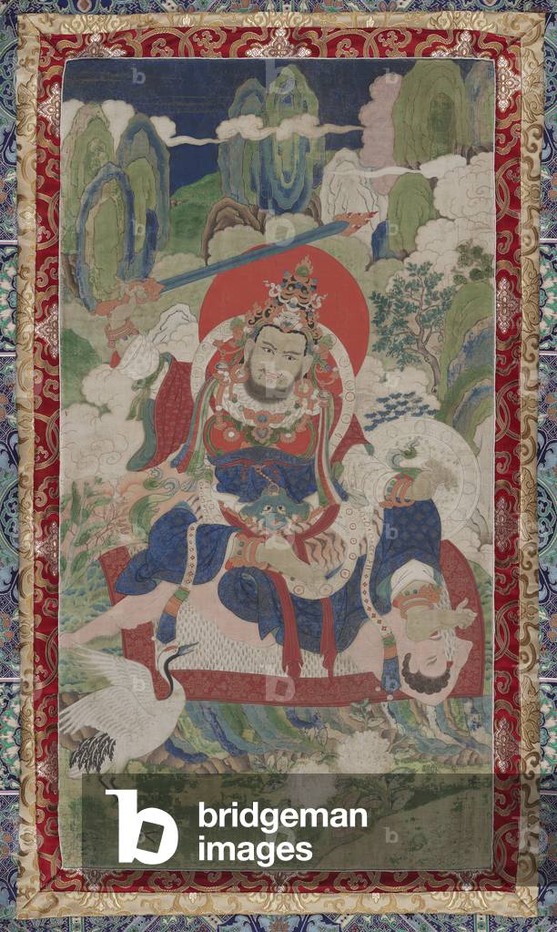 The Seventh Dharma (Religious) King of Shambhala, Sureshama (Divine Power), c.1650-99 (distemper on cotton)