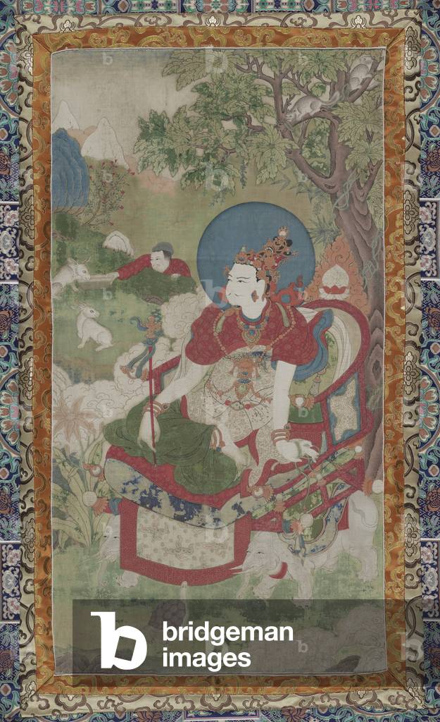 The Eleventh Vidyadhara (Wisdom-Holder) King of Shambhala, c.1650-99 (distemper on cotton)
