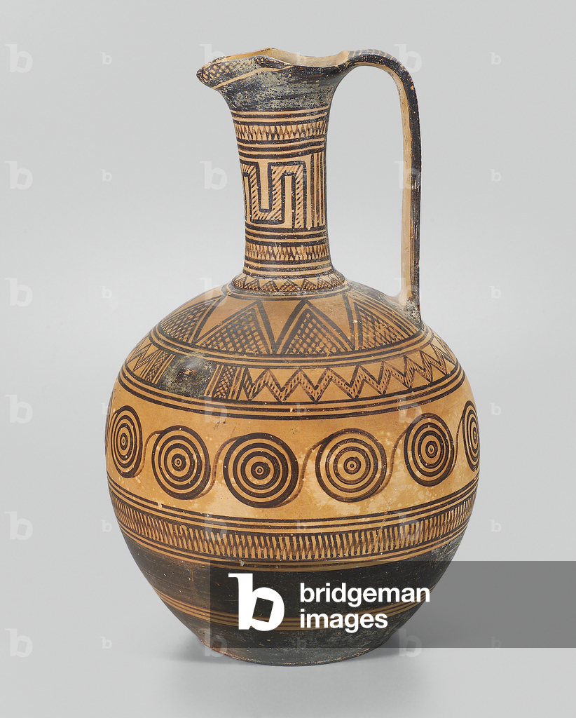 Pitcher (oinochoe), Late Geometric Period, 740–730 BC (ceramic)