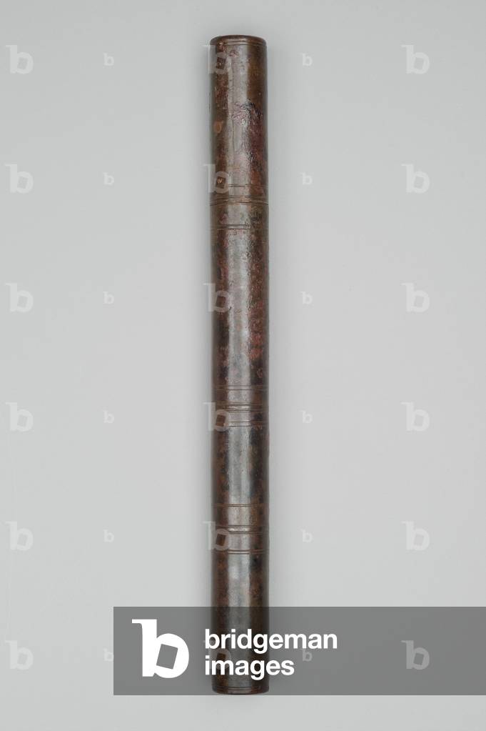 Cylindrical carrying case, one of an eleven-piece set of medical instruments, Imperial Period (bronze)