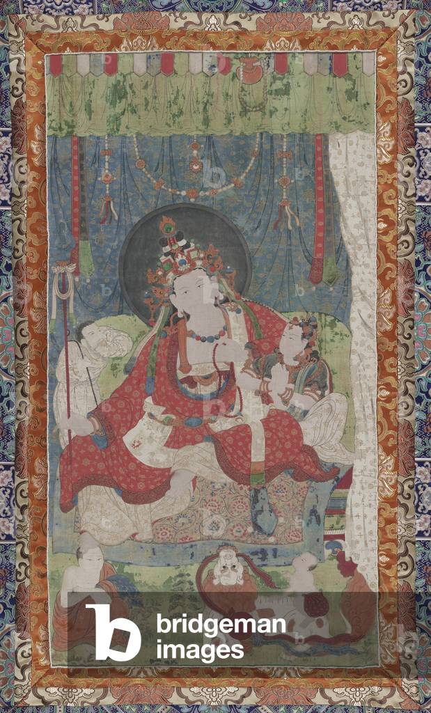 The Seventh Vidyadhara (Wisdom-Holder) King of Shambhala, Vishnugupta, c.1650-99 (distemper on cotton)