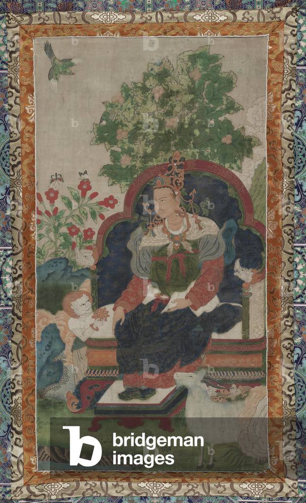 The Twenty-second or Twelfth Vidyadharas (Wisdom-Holder) King of Shambhala, c.1650-99 (distemper on cotton)