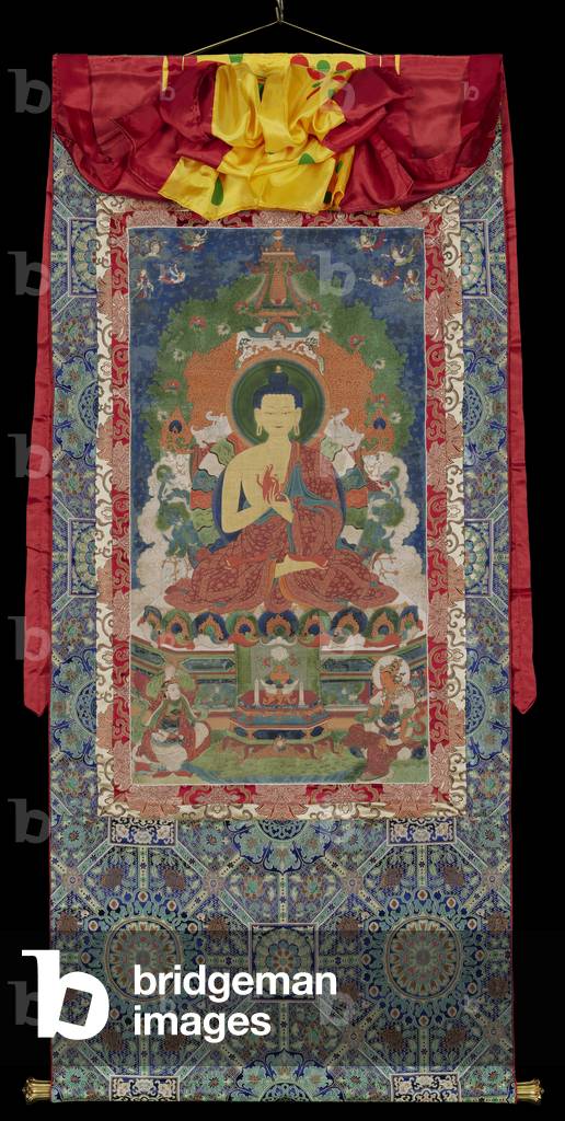 Shakyamuni / Vairochana Buddha, c.1650-99 (distemper on cotton)