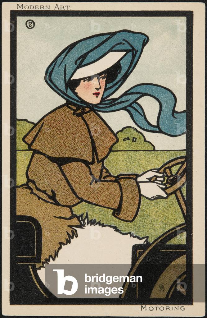 Motoring (colour litho)