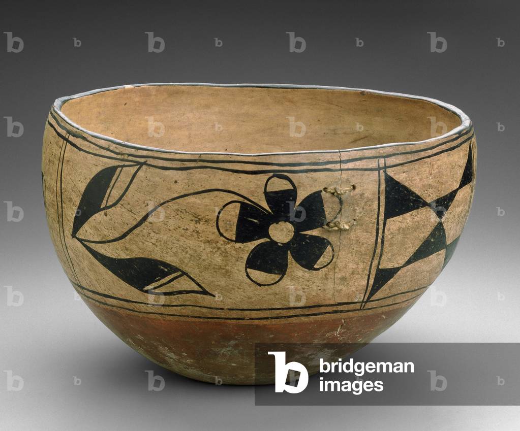 Dough Bowl, Santo Domingo Pueblo, c.1900 (earthenware with slip paint)