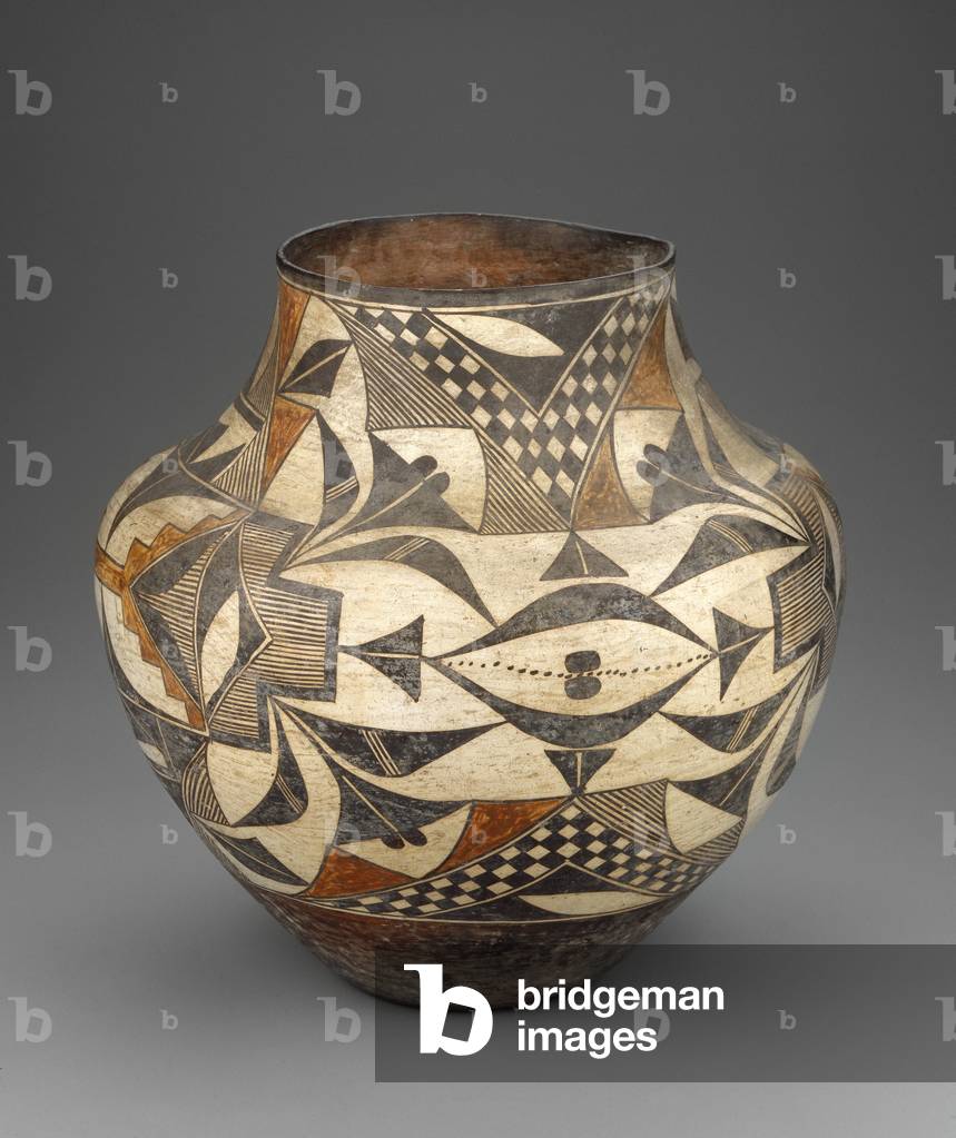 Olla, water jar, 1880-1900 (earthenware with slip paint)