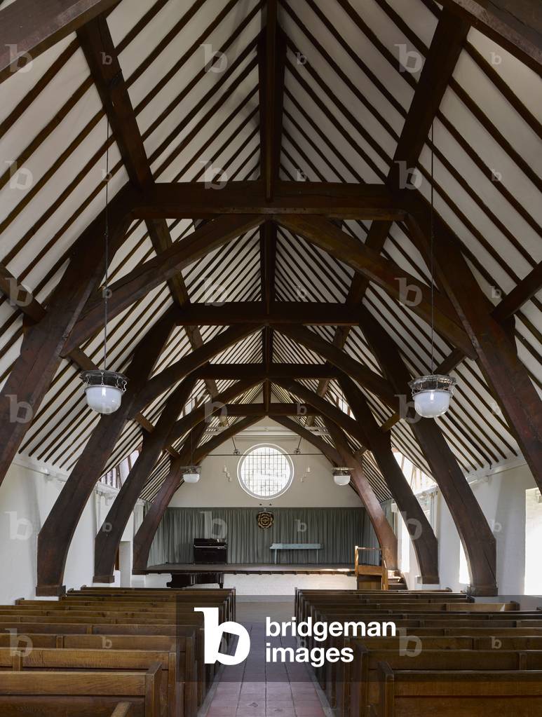 Interior, Bedales School Assembly Hall, Hampshire, UK, 2018 (photo)