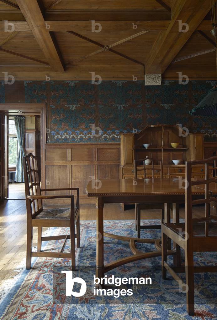 Walnut dining table and chairs, Blackwell House, Bowness on Windemere, UK, 2014 (photo)