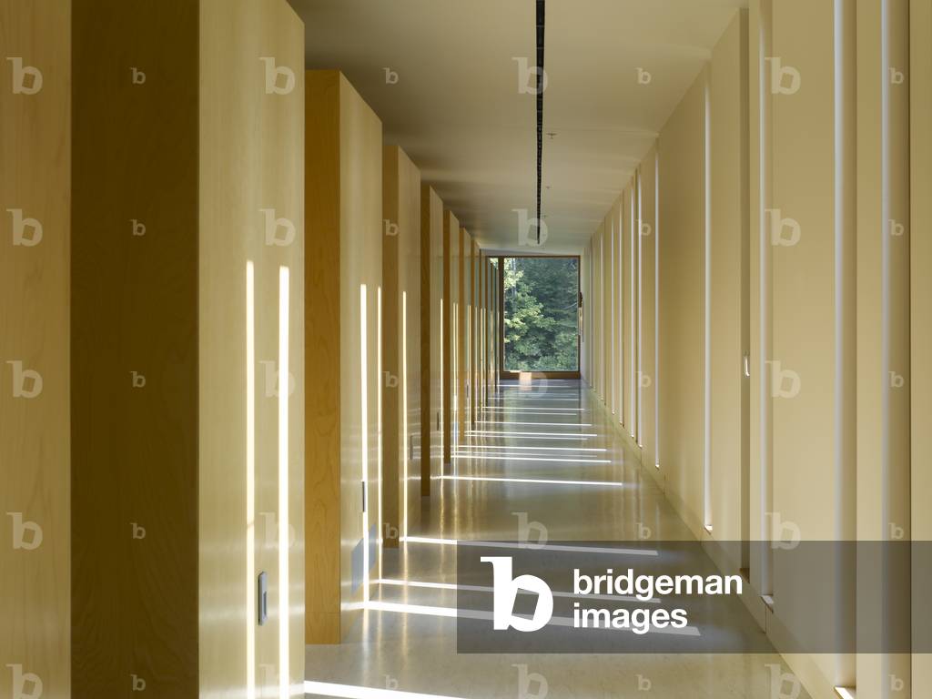 View of the interior, Abbaye Val de Notre Dame, Quebec, Canada (photo)
