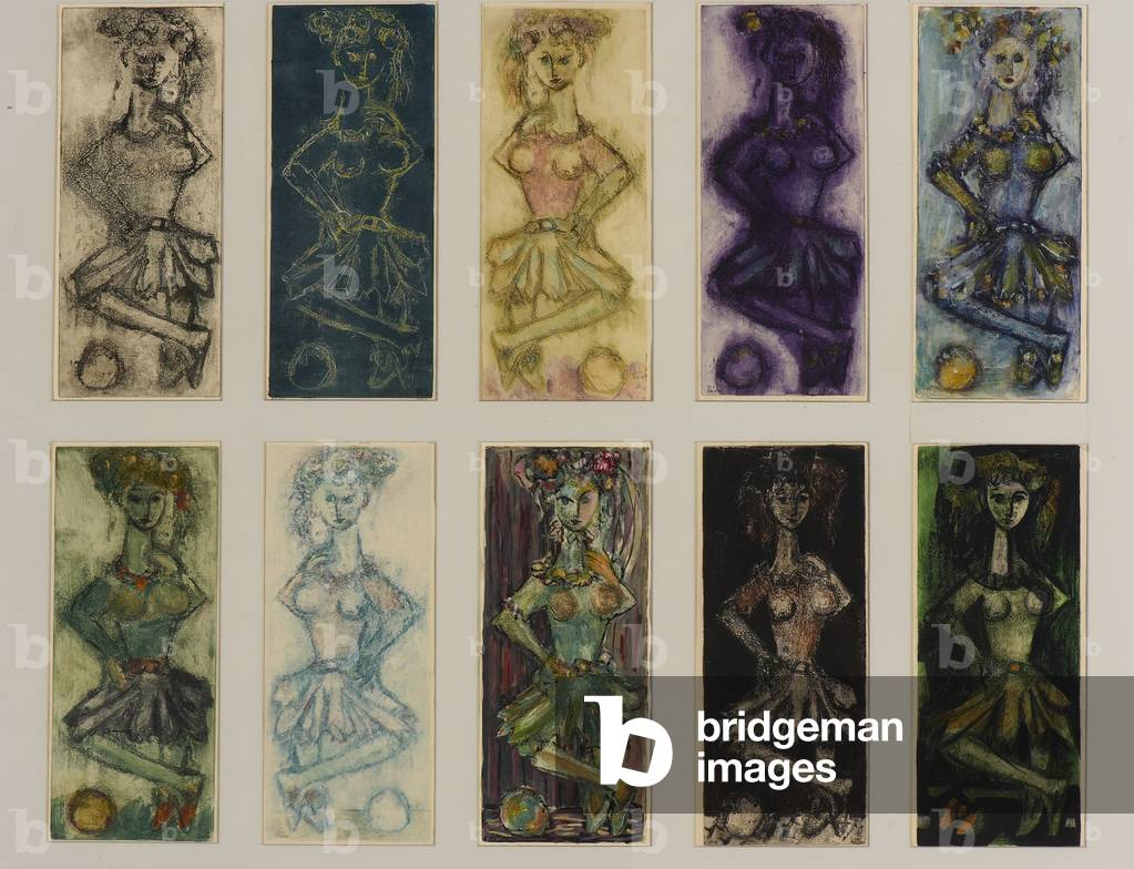 Variations on a Theme (10 coloured etchings), 1957 (etching on paper)