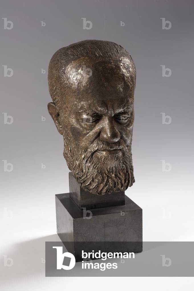 Head of the Haham Dr Moses Gaster, 1936 (bronze with silver patina)
