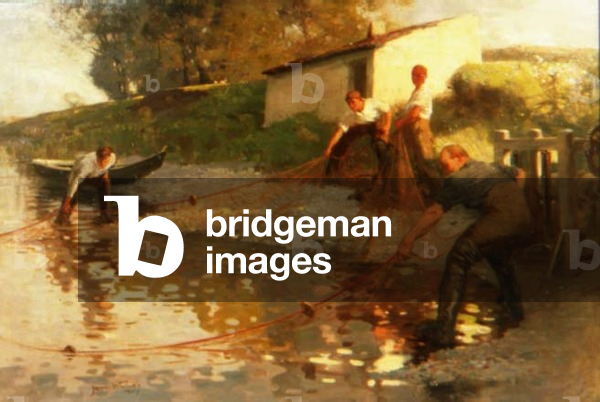 Tweed Salmon Fishers, 1907 (oil on canvas)