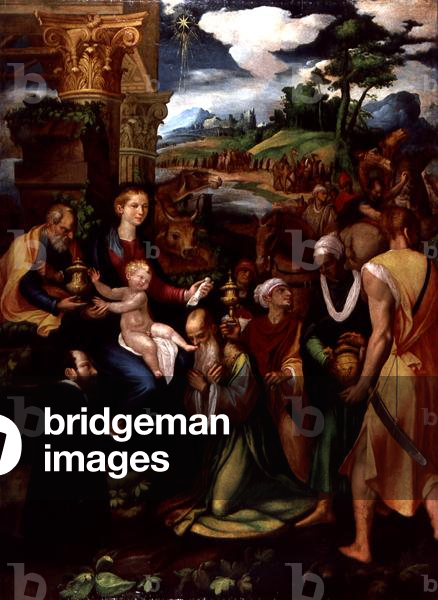 Adoration of the Magi with a Donor (oil and tempera on panel)