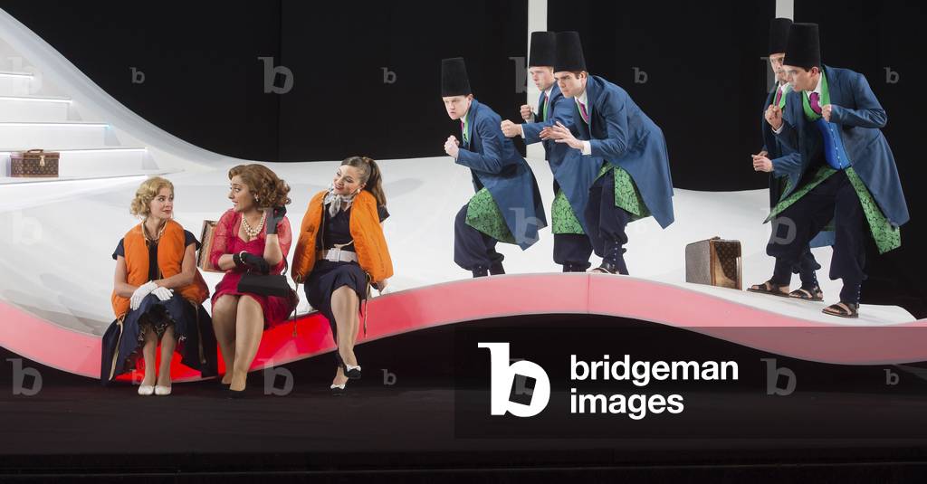 Ezgi Kutlu as Isabella the Italina Girl performing in L'Italiana in Algeri at Garsington Opera