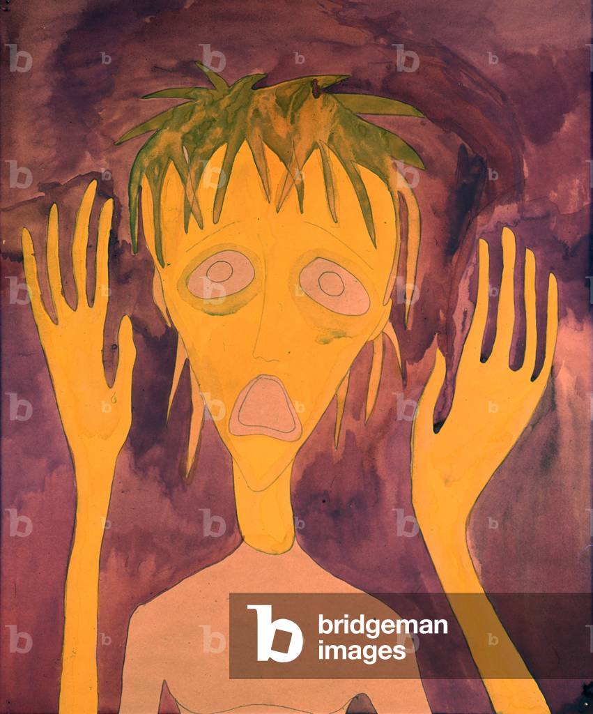 Painting by mentally ill patient at Netherne Hospital in Surrey, mid-20th century