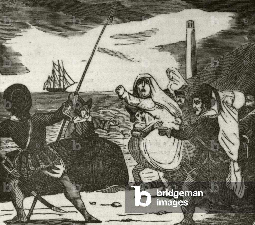 'Pierre and his associates carrying off nuns from a convent', c.1836