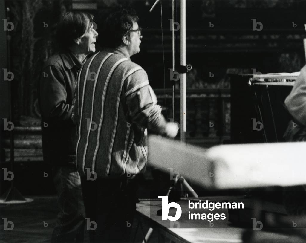 John Cage with Luciano Berio, 1987 (photo)