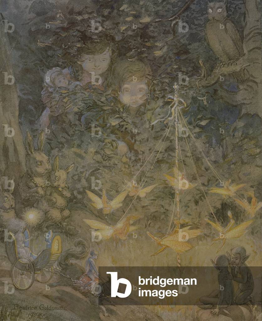 Guardando le fate, 1925 (w/c)