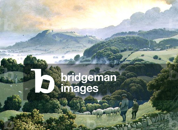 Meon Hill, Dawn, 1989 (w/c and gouache)