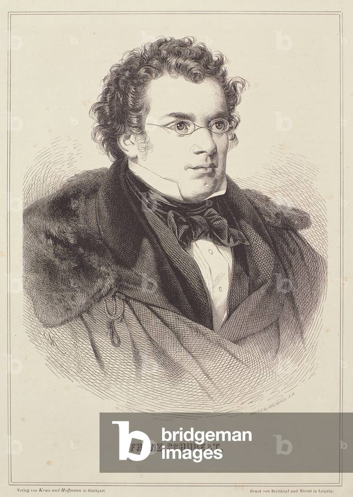 Portrait of Franz Schubert (1768-1827) (engraving)