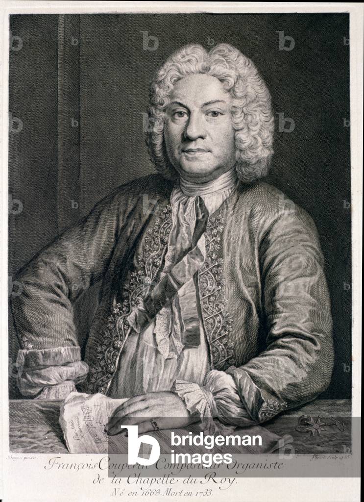 Francois Couperin (1668-1733) engraved by Flipart (engraving)