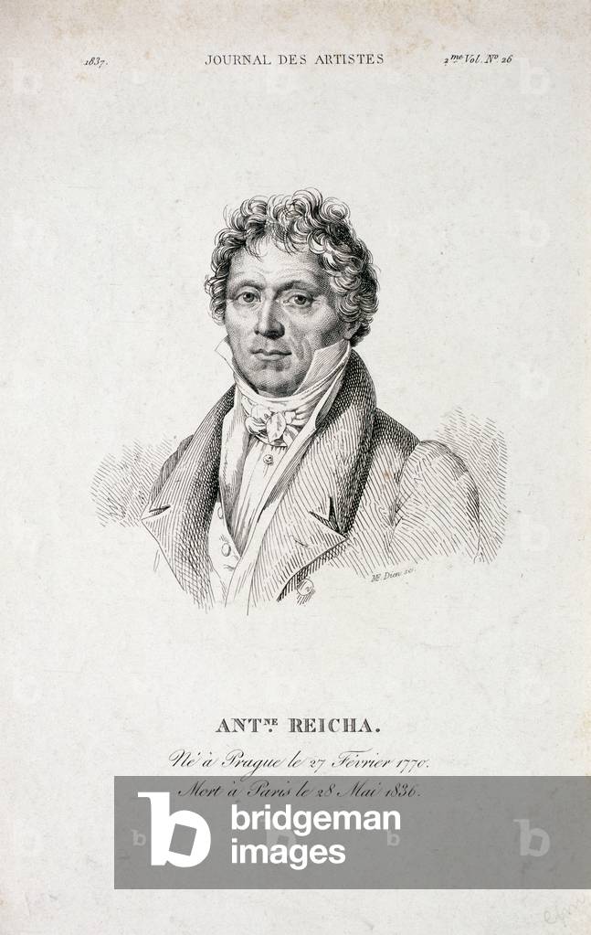Portrait of Antoine Reicha (1770-1836) from the 'Journal des Artistes' (engraving)
