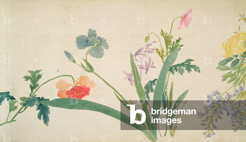 Flower, (painting, hanging scroll)