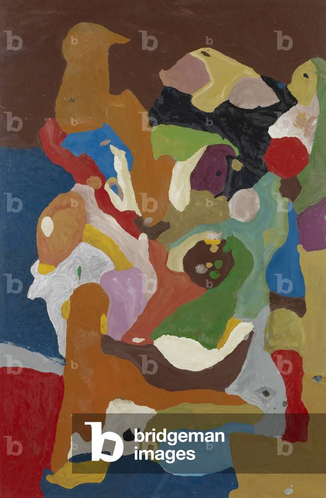 Composition, 1964 (oil on paper laid on canvas)