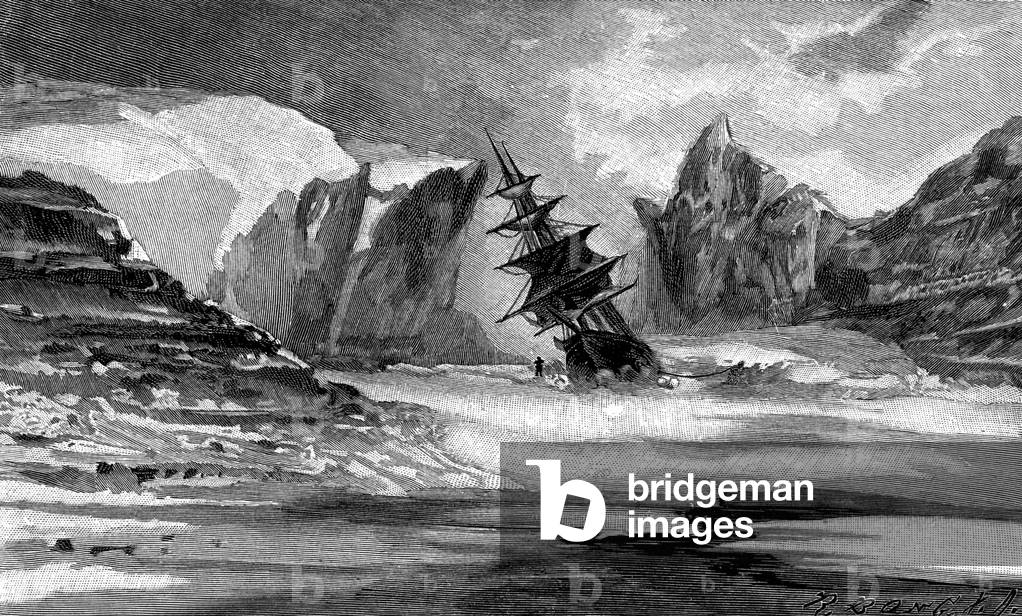 Kane Expedition, Cape Cornelius Grinnell, 1856 (engraving)