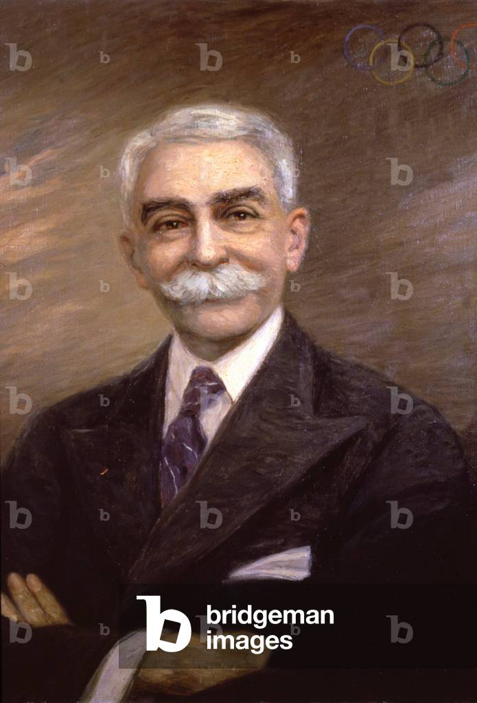 Pierre de Coubertin, c.1920s (oil on canvas)
