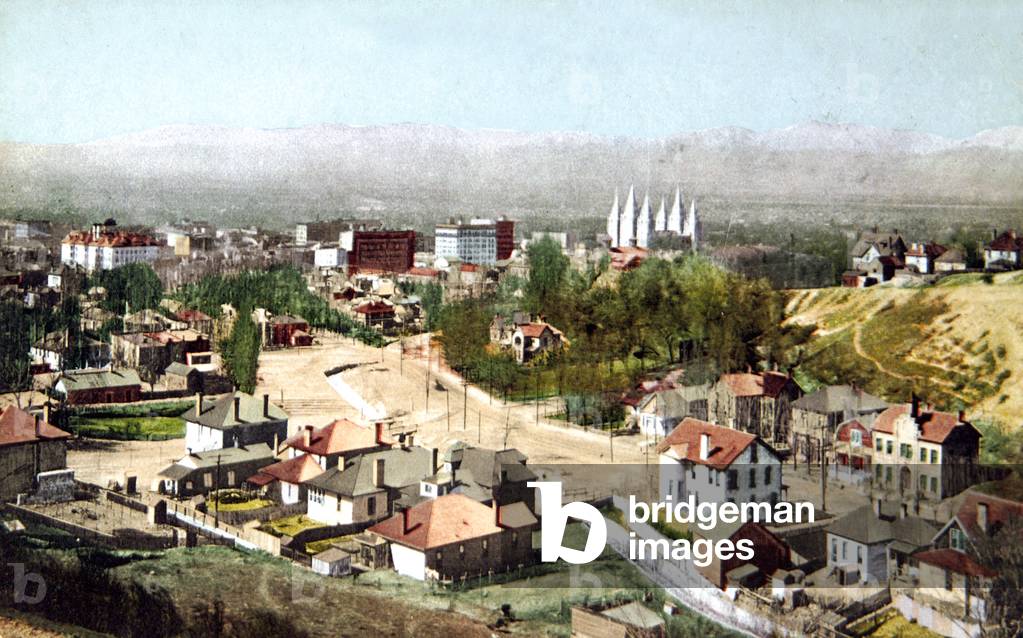 view of Salt Lake City from Prospect Hill. postcard c. 1910