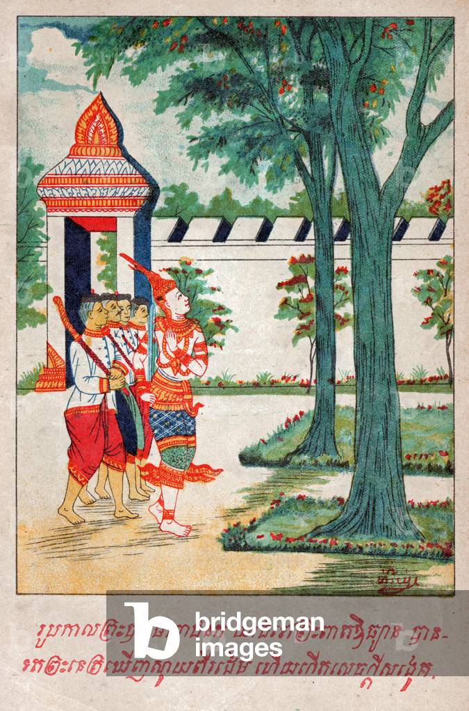 Mahajanaka Jataka. (engraving, ca. 1910)