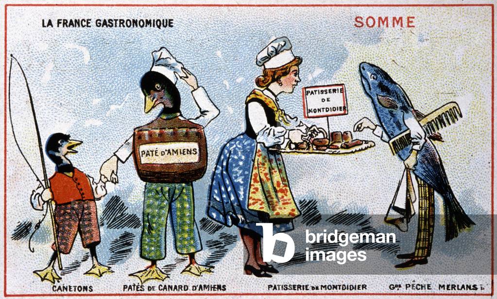 The culinary specialties of the Somme, c.1910 (illustration)