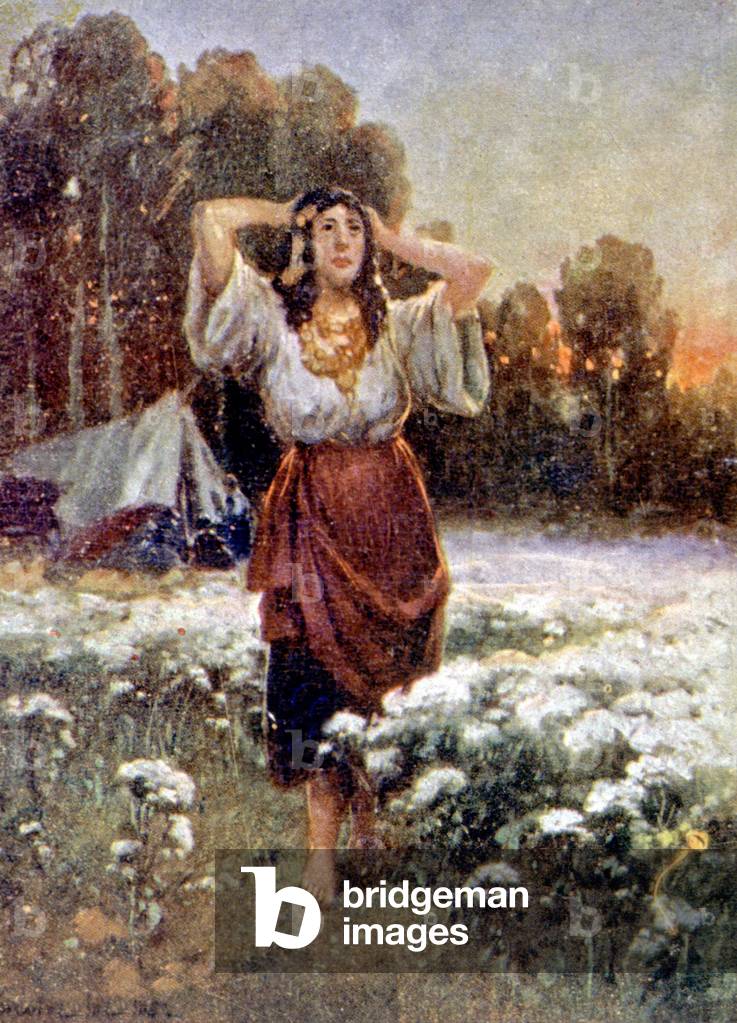 A young gypsy, c.1920 (postcard)