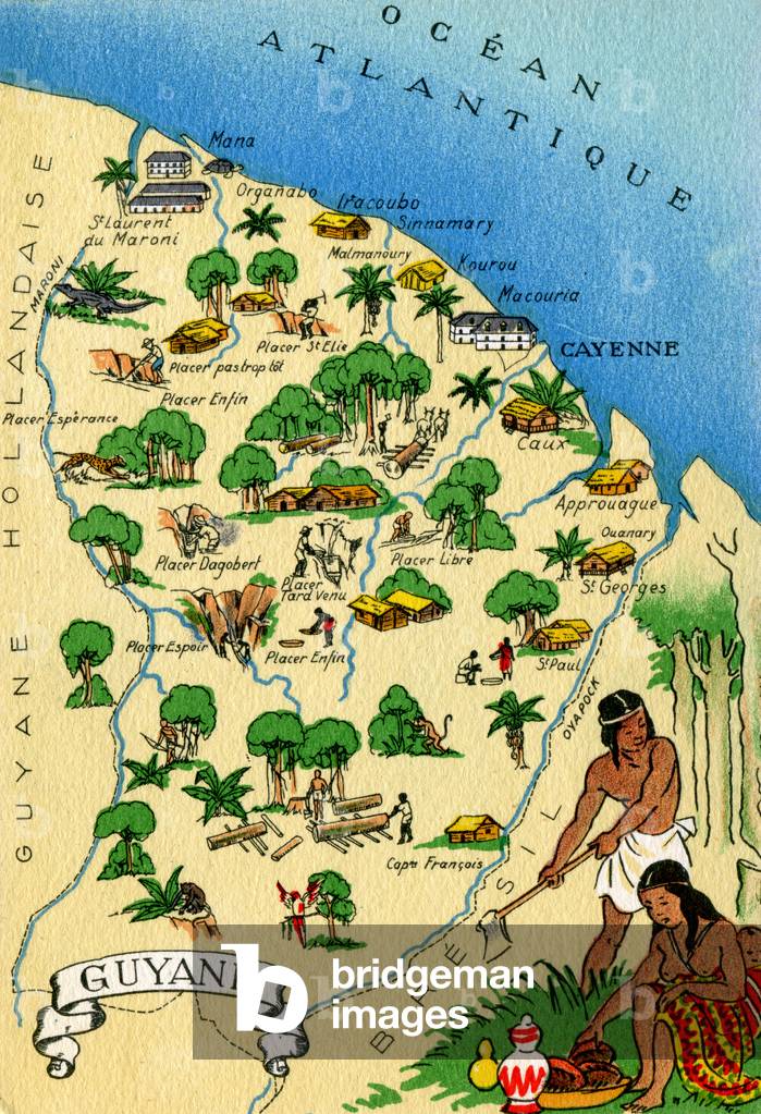 French Guiana,  c.1950 (illustration)