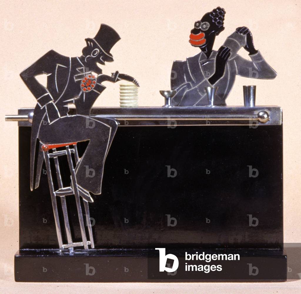 Gentleman and black bartender, c.1920-30 (decorative plaque )
