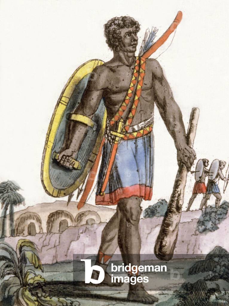 Warrior of Benin, 1810 (engraving)